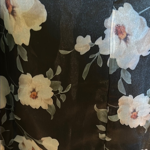 Lulu's Black Floral Organza Bustier Maxi Dress NWT - Picture 5 of 5